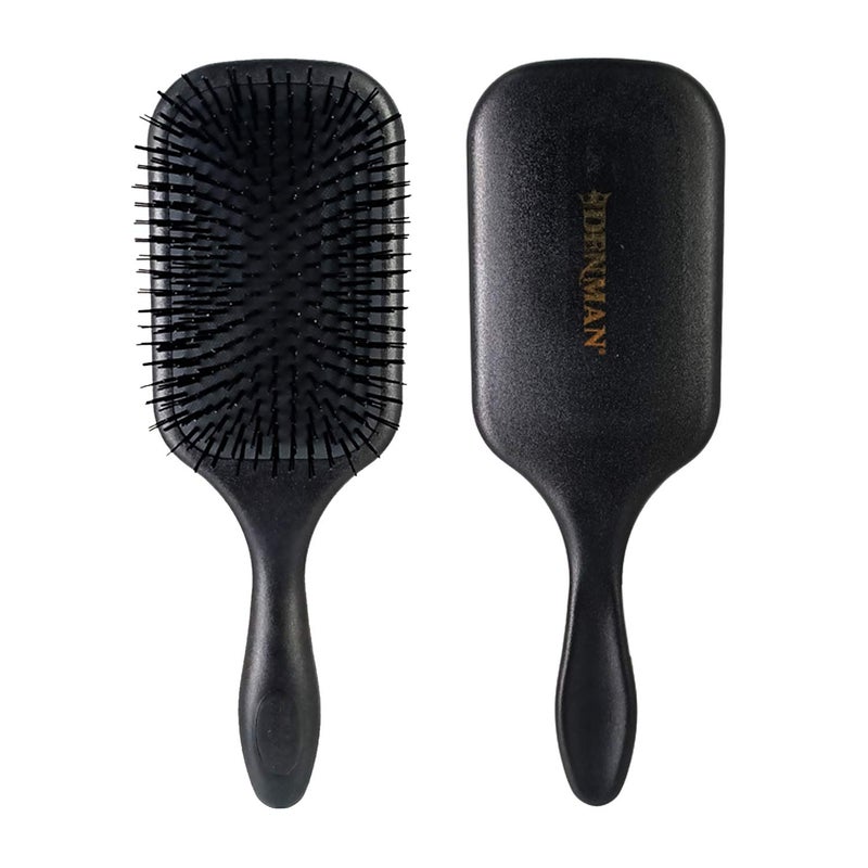 Denman Tangle Large Paddle Detangler Tammer Ultra Black UK - Image 1