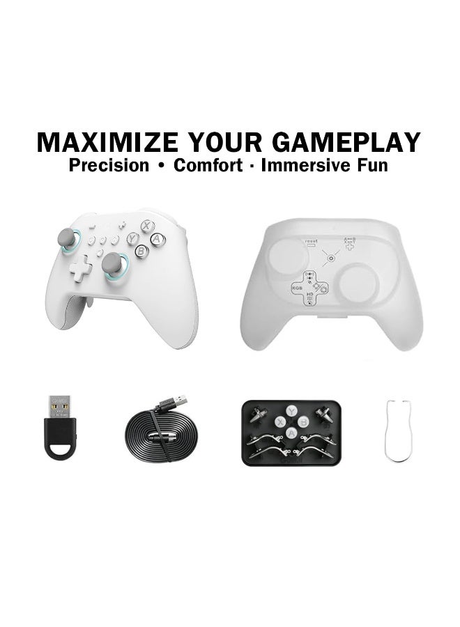 Gulikit Professional Gamepad Gulikit Kingkong 3 Max Wireless Game Controller for Switch/Switch2/PC/Android/iOS/MacOS/Steam Deck with No Drift Hall Effect Joysticks and Triggers, Auto-Pilot Gaming & RGB Lighting, Maglev/Rotor/HD Vibration, 6-Axis Gyroscope, 4 Back Buttons, 1000Hz Polling Rate, 950mAh Battery, 2 D-pad Mode, Ergonomically Designed - Image 3