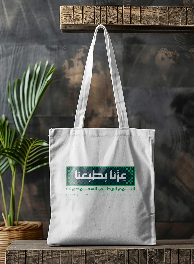 LOWHA Polyester Tote Bag with Shoulder Straps for Saudi National Day