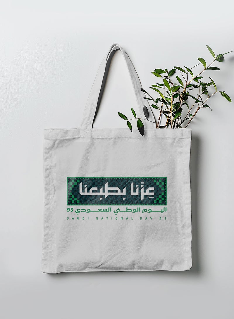 LOWHA Polyester Tote Bag with Shoulder Straps for Saudi National Day - Image 1