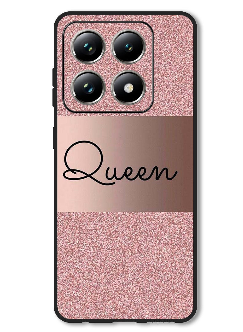 Theodor Case Compatible with Xiaomi 14T Protection Shockproof Bumper Cover Queen Glitters - Image 1