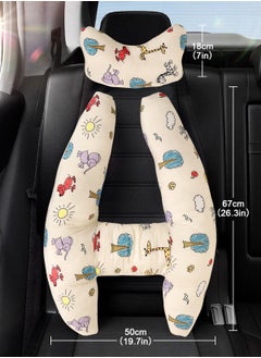 URbazaar Kids' Travel Pillow Headrest Travel Pillow Cushion for The Back Seat of Car Seat Belt Adjuster for Child Sleeping Neck Shoulder Support Cushion Pad Cartoon Anime for Baby  - Image 2