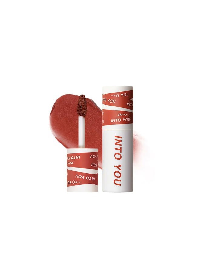 INTO YOU Matte Lipstick, Super Stay Lipstick for Women, Waterproof, Long Lasting Lipstick, High Impact Lipcolor with Lightweight Lip Mud Texture, Dual-use for Lips and Cheek, Red Lipstick (EM01) - Image 1