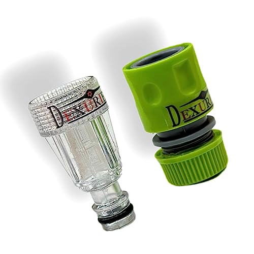 DEXURIES Universal 3/4" Water Inlet Filter for High-Pressure Washer Inlet Water Filter Connector Nipple/Nozzle Accessory (QC & Filter) - Image 1