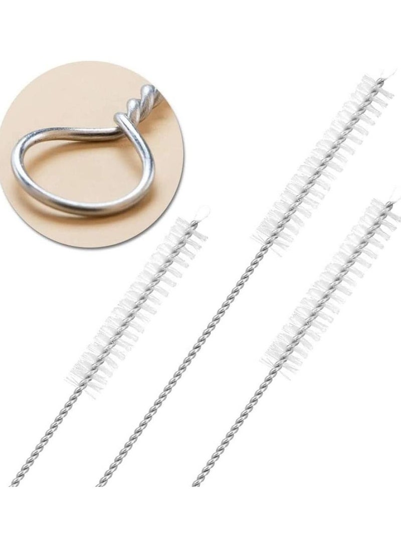 SYOSI Small Bottle Brush/Straw Cleaning Brush, Wire/Nylon, (7.5") Tube Drinking Straws Pipes Stainless Steel - Image 3