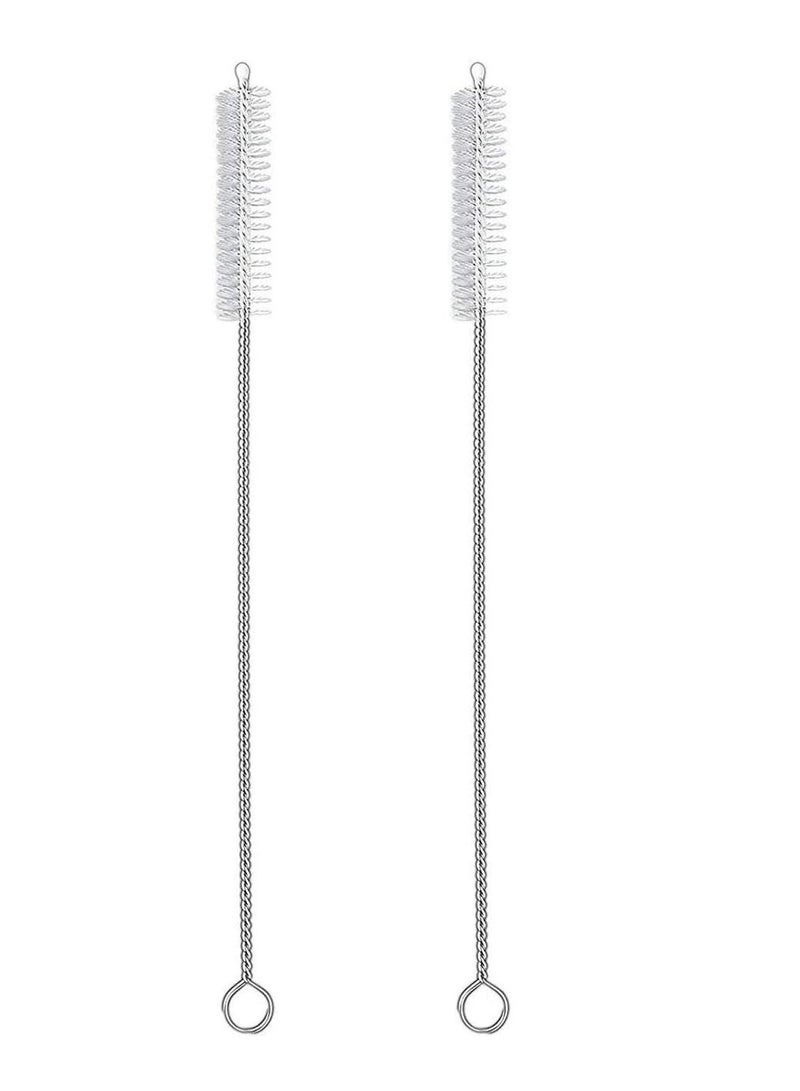 SYOSI Small Bottle Brush/Straw Cleaning Brush, Wire/Nylon, (7.5") Tube Drinking Straws Pipes Stainless Steel - Image 1