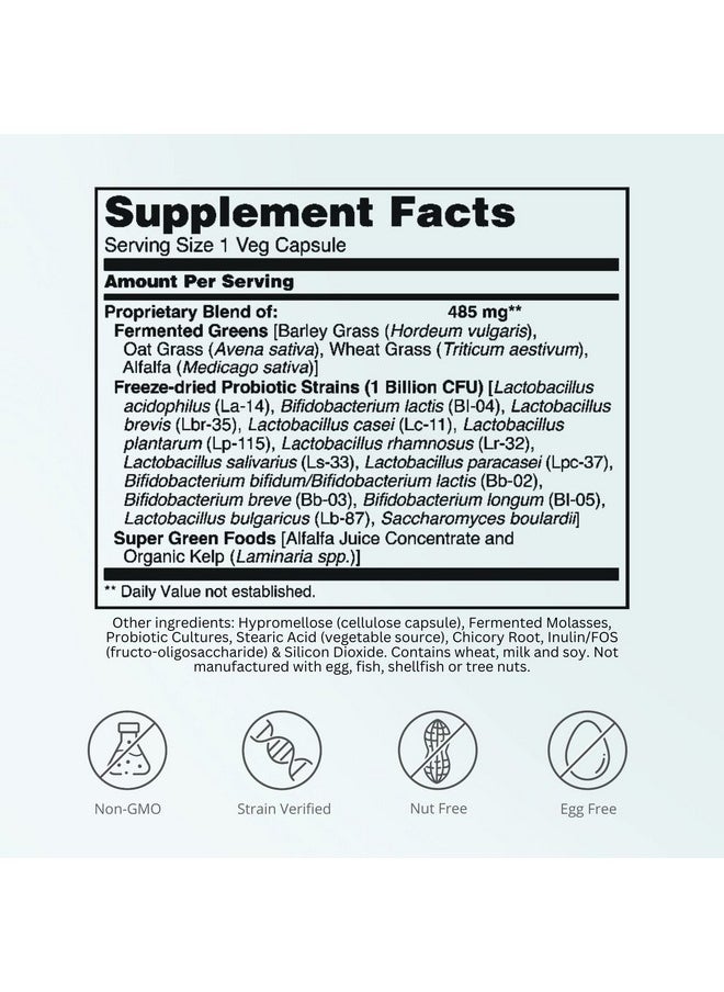 VTC Vitatradingco. Probiotic Gut Defense ; Probiotics And Prebiotics For Gut Health & Digestion ; 1 Billion Cfu With Whole Food Base ; 90 Vegetable Capsules  - Image 3