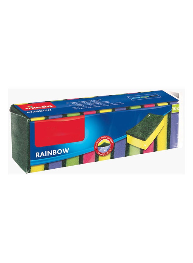 Vileda 10-Piece Rainbow Sponge Set - Image 1