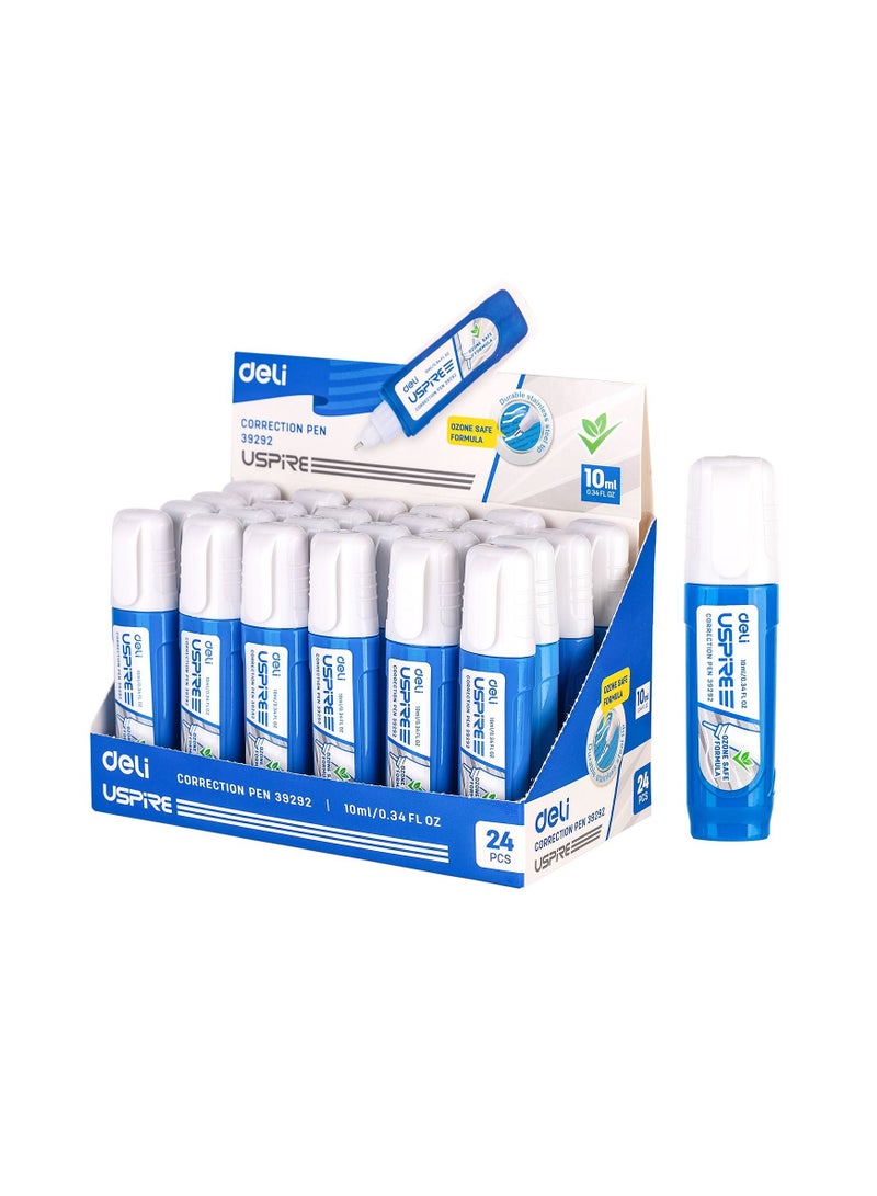 Deli قلم تصحيح يوسباير 24 قطعة سعة 10 مل - Image 1