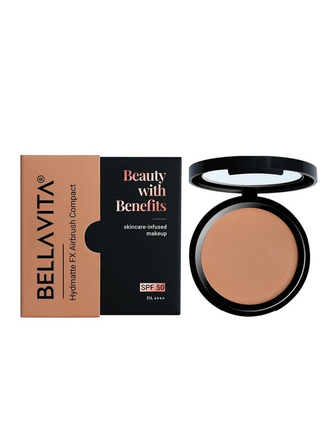 BELLAVITA Spf 50 Compact Powder For All Skin Types | Matt Finish | Hide Pores | Long Lasting | Smooth Skin Texture | Full Coverage | Toasted Hazelnut  - Image 1