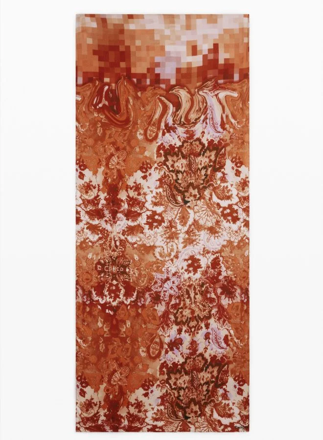 DESIGUAL Rectangular Paisley Scarf