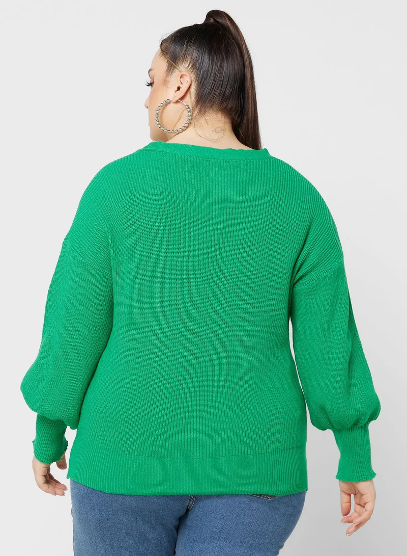 Ginger Plus Button Down Cardigan