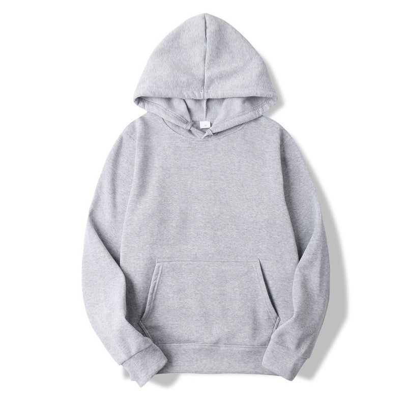 Thick Solid Color Hoodie Unisex 18 Colors Sportswear Light gray 