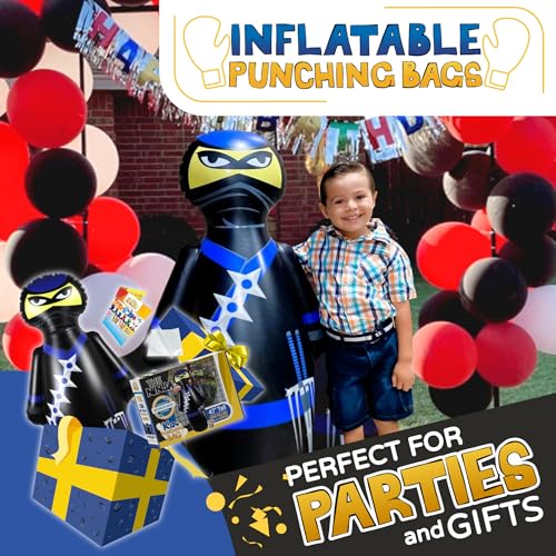 INFLATABLE DUDES Ninja Toy 47 Inches -Kids Punching Bag | Already Filled with Sand| Bop Bag | Inflatable Bopper | Boxing | Ninja Birthday Party | Party Decorations | Punching Bag for Kids- (Nobi) - Image 4