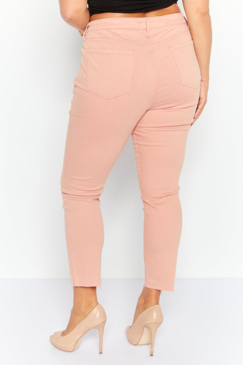 NYDJ Women Skinny Fit Straight Leg Jeans, Peach - Image 3