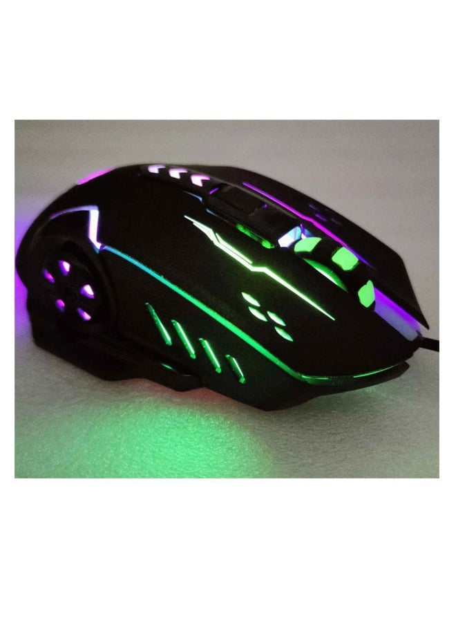 ENTWINO - ENTWINO Mouse, Laptop Mouse, Computer Mouse, Wired USB Mouse, 6 buttons Optical Mouse With RGB Lights Wired Optical Mouse  (USB 2.0, Black) - Image 1