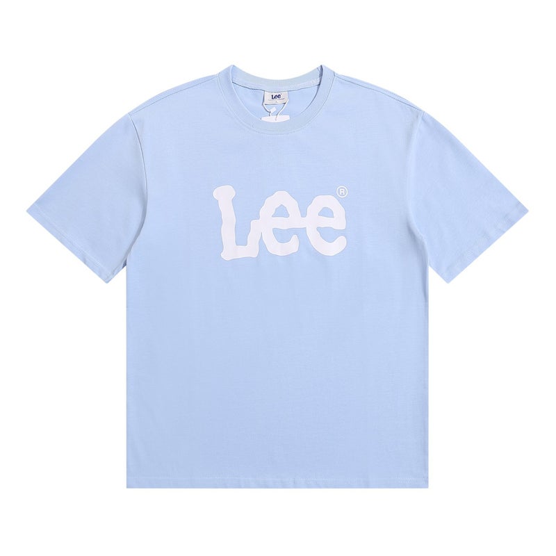 25Ss South Korea Trendy Brand Lee Letter Printing Classic Simple All-Match Men And Women Couples Same Style Pure Cotton T-Shirt - Image 3