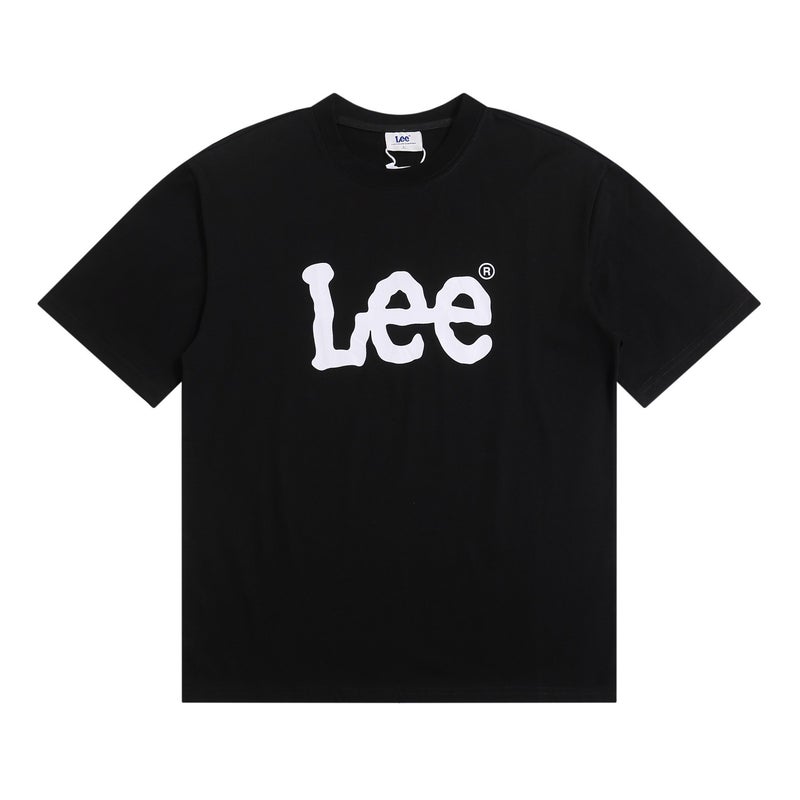 25Ss South Korea Trendy Brand Lee Letter Printing Classic Simple All-Match Men And Women Couples Same Style Pure Cotton T-Shirt - Image 1