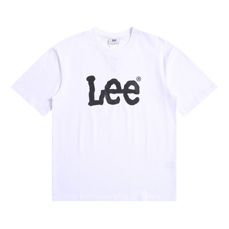 25Ss South Korea Trendy Brand Lee Letter Printing Classic Simple All-Match Men And Women Couples Same Style Pure Cotton T-Shirt - Image 5