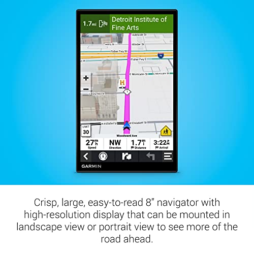 GARMIN جارمن درايف سمارت 86، جهاز ملاحة GPS للسيارة بحجم 8 بوصات مع خرائط عالية الدقة وصوت جارمن المساعد - Image 3