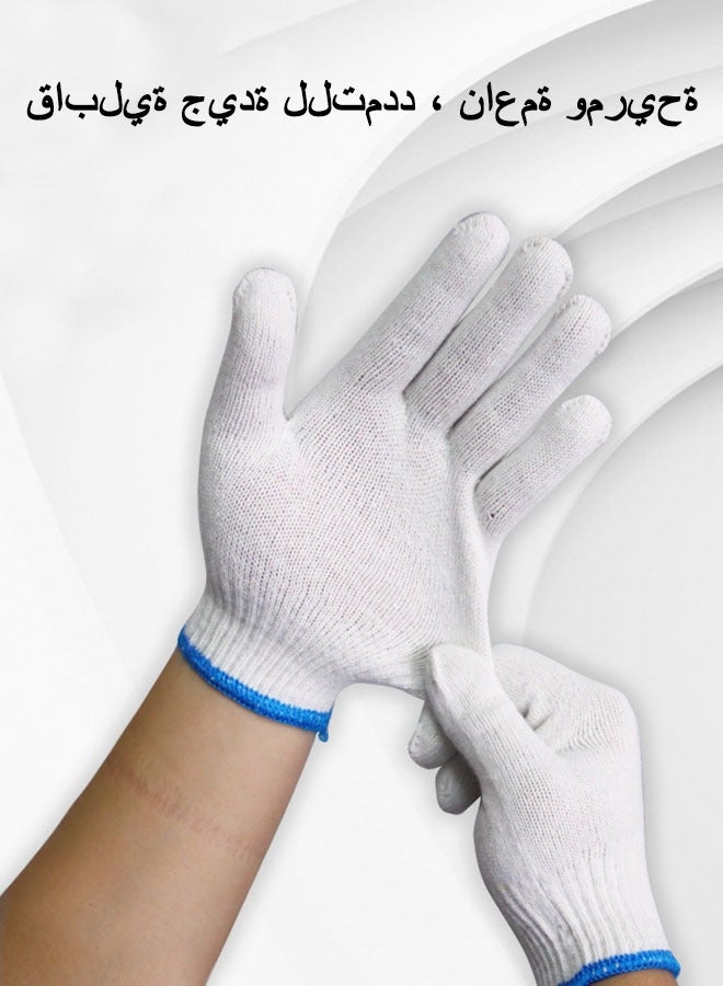 20 Pairs Work Gloves for Men and Women, Reuable Safty Gloves Hand Protection for Lab, BBQ, Industry,Breathable Grip Knitted Cut Repair Gloves, Safety Thick Nylon Cotton String Knit Liners for Construction, Mechanics, Warehouse, Industrial, Gardening, and Automotive - Image 2