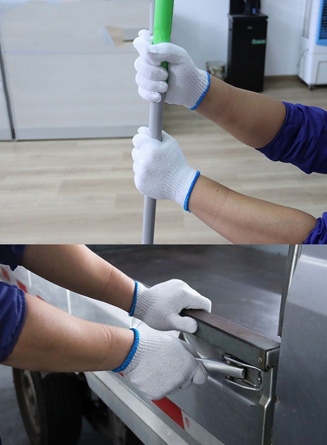 20 Pairs Work Gloves for Men and Women, Reuable Safty Gloves Hand Protection for Lab, BBQ, Industry,Breathable Grip Knitted Cut Repair Gloves, Safety Thick Nylon Cotton String Knit Liners for Construction, Mechanics, Warehouse, Industrial, Gardening, and Automotive - Image 5