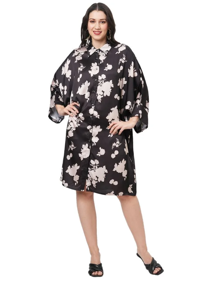 #بي Relaxed Fit Printed Shirt