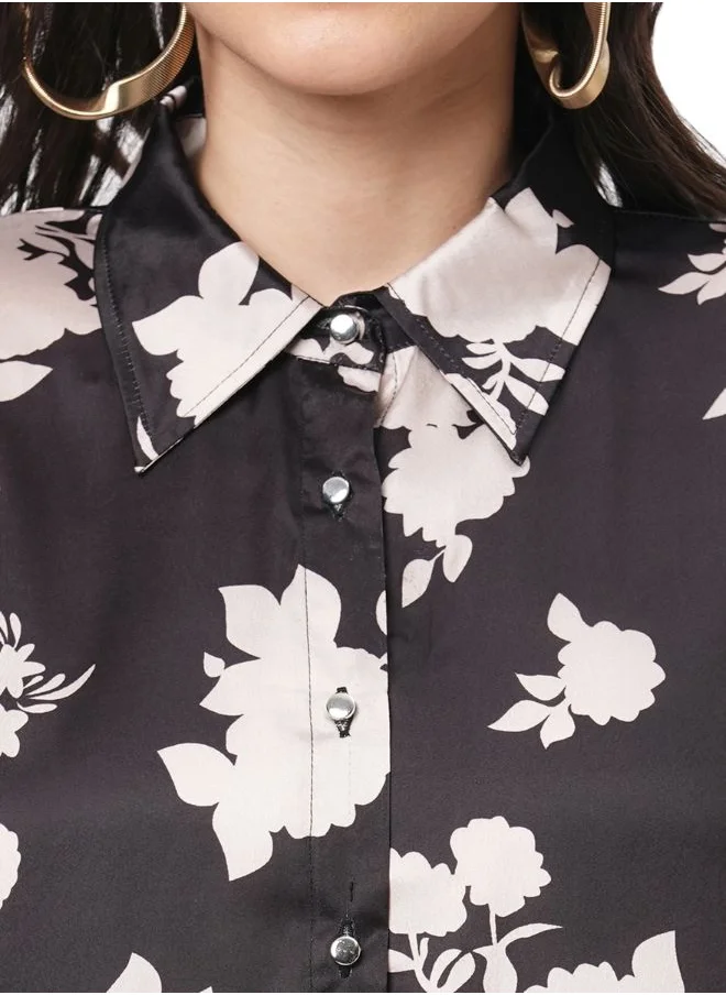 #بي Relaxed Fit Printed Shirt