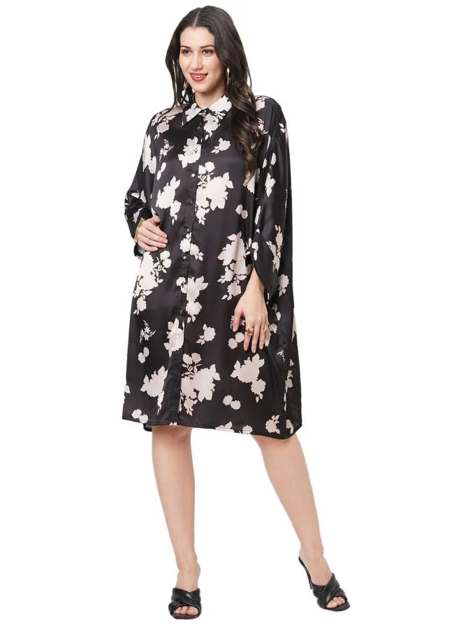 #بي قميص مطبوع بقصة مريحة