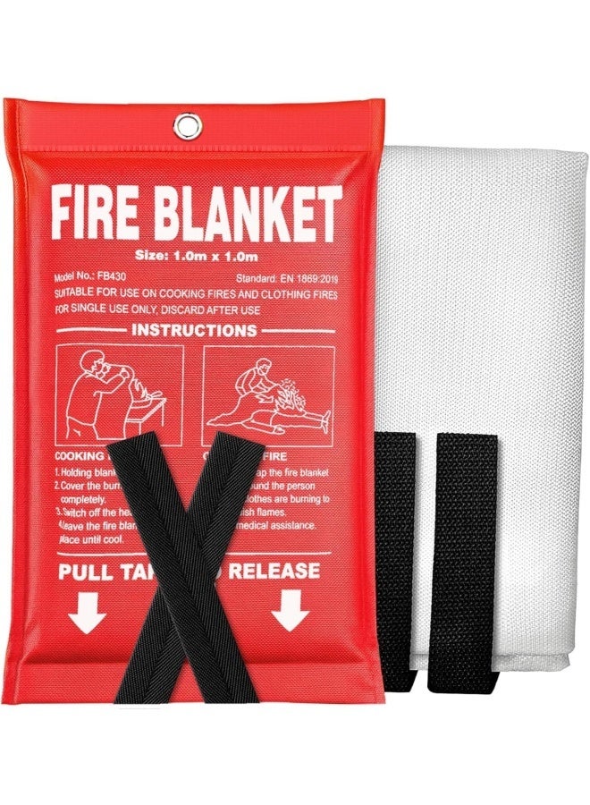 Sandinrayli Emergency Fire Blanket, 1 Pack Fire Suppression, Fiberglass for Home, Kitchen, School, Grill, Car, Office, Warehouse ( 1 pcs) - Image 1