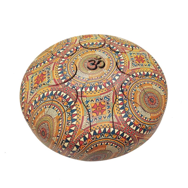 FASHERATI درام اللسان OM من الفولاذ تانك آلة موسيقية إيقاعية هانغبان مع حقيبة وعصي مطرقة 10 بوصة متعددة الألوان - Image 3