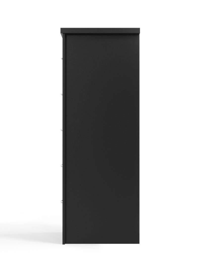 LINSY HOME Wood Dresser Chest Closet Cabinet With 5 Drawers Dressers Organizer For Bed Room Living Room, Closet, Nursery,Blackcolor, Size 67.7x39.8x108.5 cm  - Image 5