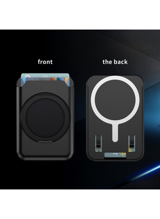 Hot Sale Ace Bracket Skin Sense Card Bag For All Mobile Phone 360 Rotating Ring Bracket-Color:Blue