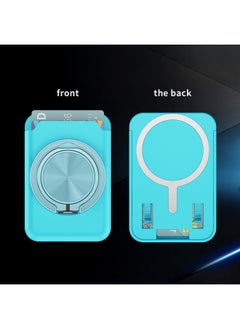 Generic Hot Sale Ace Bracket Skin Sense Card Bag For All Mobile Phone 360 Rotating Ring Bracket-Color:Blue  - Image 1