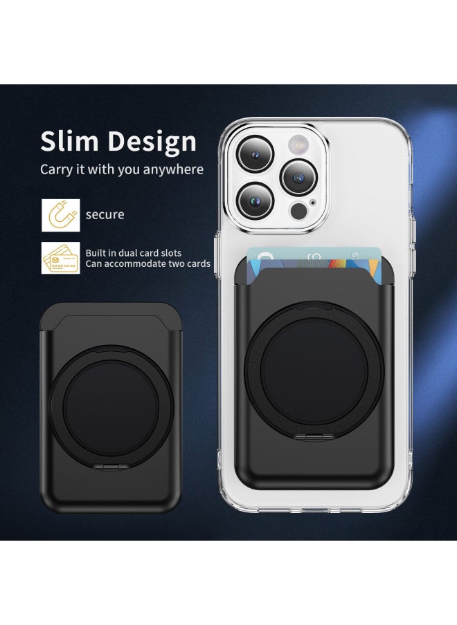 Hot Sale Ace Bracket Skin Sense Card Bag For All Mobile Phone 360 Rotating Ring Bracket-Color:Blue