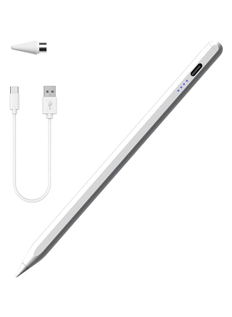قلم اللمس الشامل مع مغناطيس للاستخدام مع أجهزة Android و iOS و Windows، يتوافق مع iPad و Apple Pencil و Huawei و Lenovo و Samsung والهاتف المحمول والأجهزة اللوحية. - Image 1