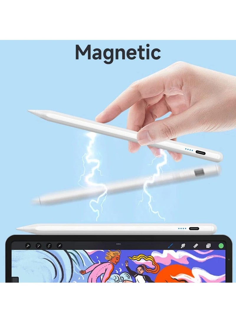 قلم اللمس الشامل مع مغناطيس للاستخدام مع أجهزة Android و iOS و Windows، يتوافق مع iPad و Apple Pencil و Huawei و Lenovo و Samsung والهاتف المحمول والأجهزة اللوحية. - Image 5