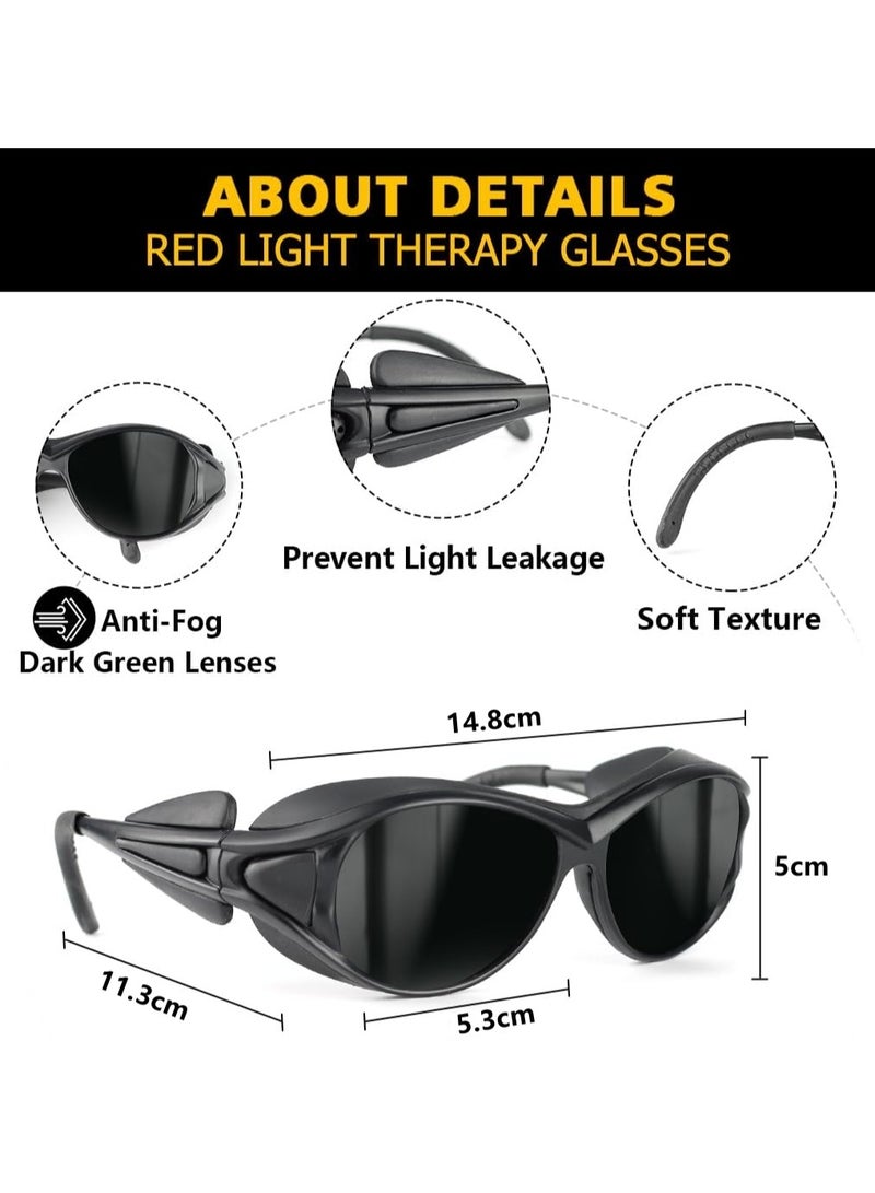 نظارات الحماية من العلاج بالضوء الأحمر - نظارات واقية للعين لجلسات التسمير وIPL والليزر، حماية للعين من 200 إلى 2000 نانومتر - Image 2