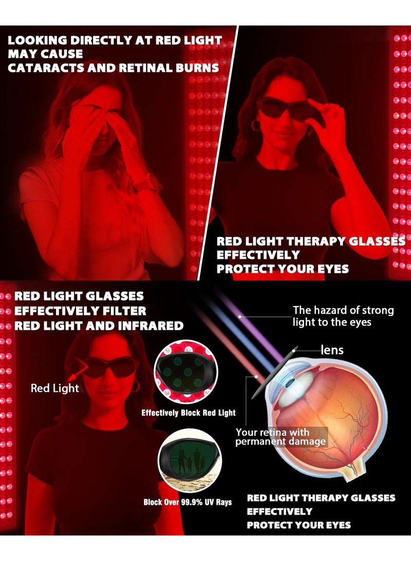 نظارات الحماية من العلاج بالضوء الأحمر - نظارات واقية للعين لجلسات التسمير وIPL والليزر، حماية للعين من 200 إلى 2000 نانومتر - Image 4