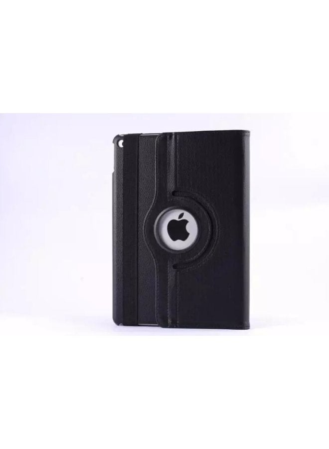 جراب جلدي دوار مناسب لجهاز iPad Pro11 mini5 بنمط ليتشي، جراب واقٍ مسطح 9.7 10.2 10.9 - اللون: أسود - الطراز الملائم: iPad Air4/10.9-2018 Pro 11 - Image 1