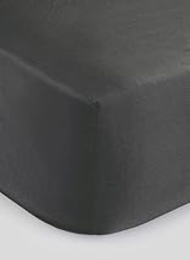 Matalan Fitted Bed Sheet, Single, Grey