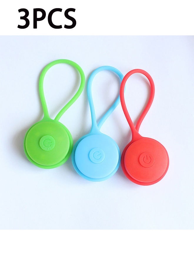 ضوء تشغيل LED ، ضوء أمان الدراجة من السيليكون ، مناسب للعدائين وراكبي الدراجات - 3 قطع - Image 1