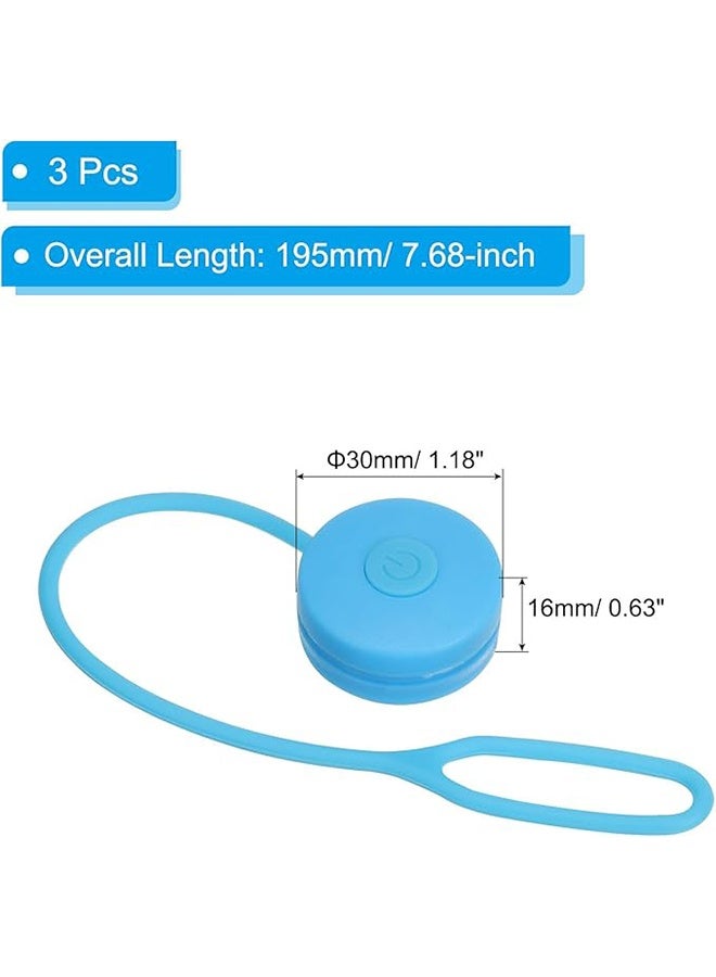 ضوء تشغيل LED ، ضوء أمان الدراجة من السيليكون ، مناسب للعدائين وراكبي الدراجات - 3 قطع - Image 2