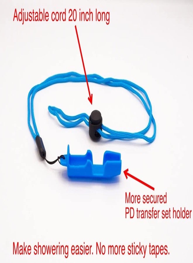 MandMcares Smaller PD Catheter Holder, Peritoneal Dialysis Catheter Showering Support, Adjustable Necklace Lanyard, PD Transfer Set Accessories for Men & Women (Blue - Image 4