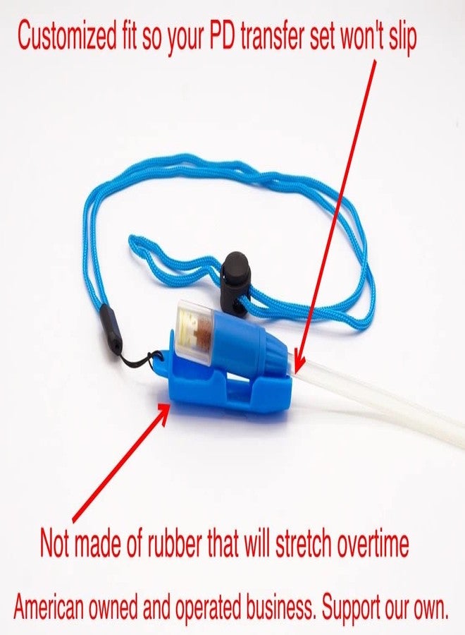 MandMcares Smaller PD Catheter Holder, Peritoneal Dialysis Catheter Showering Support, Adjustable Necklace Lanyard, PD Transfer Set Accessories for Men & Women (Blue - Image 3