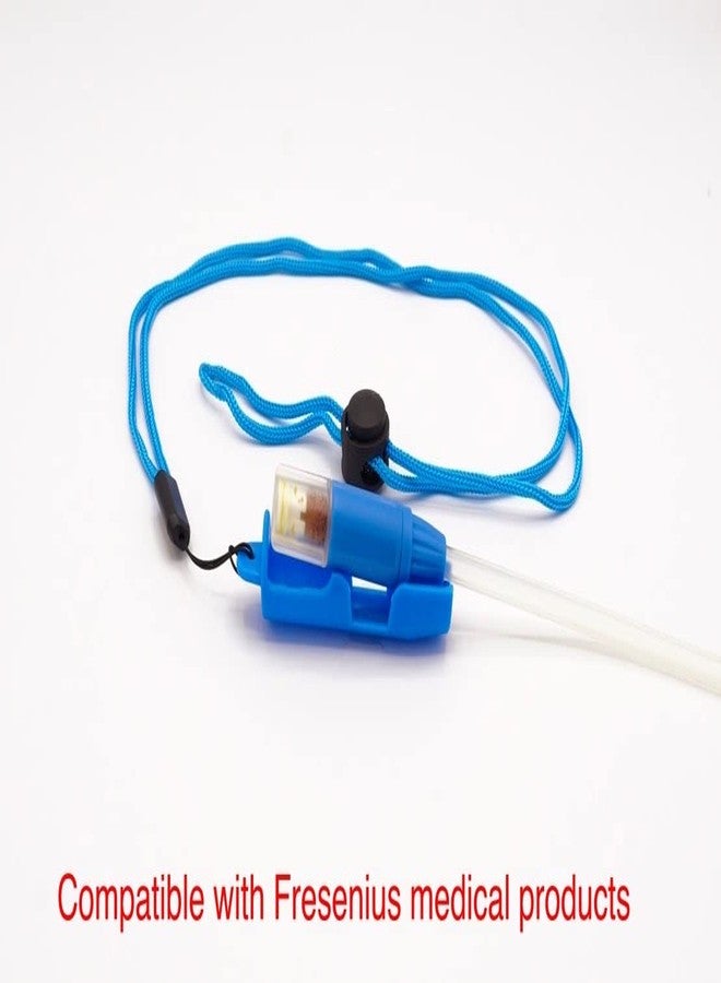 MandMcares Smaller PD Catheter Holder, Peritoneal Dialysis Catheter Showering Support, Adjustable Necklace Lanyard, PD Transfer Set Accessories for Men & Women (Blue - Image 2