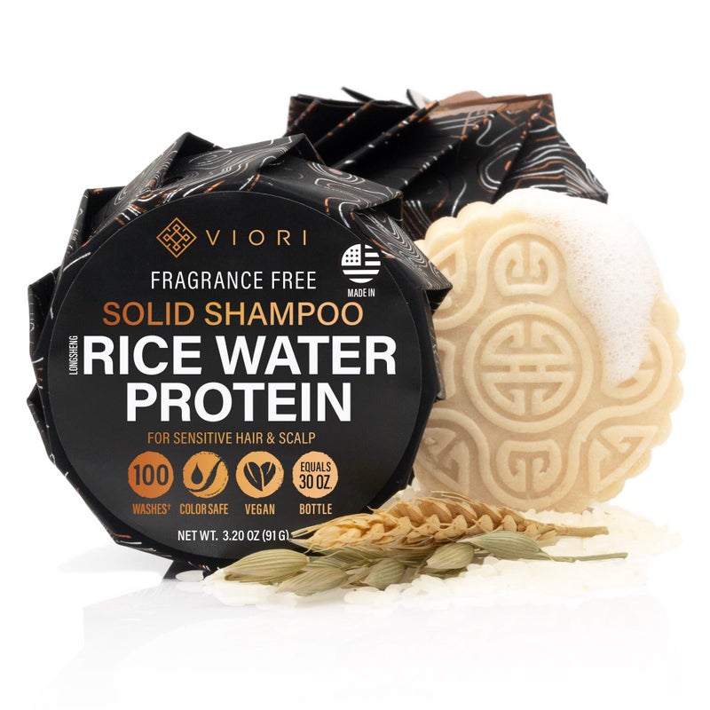 Viori Native Essence Shampoo Bar Made with Rice Water - Handcrafted All Natural Shampoo Bars - Sulfate Free - Image 1
