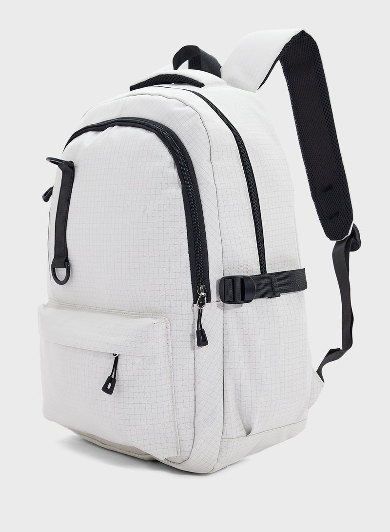 Seventy Five Check Print Casual Backpack  - Image 2