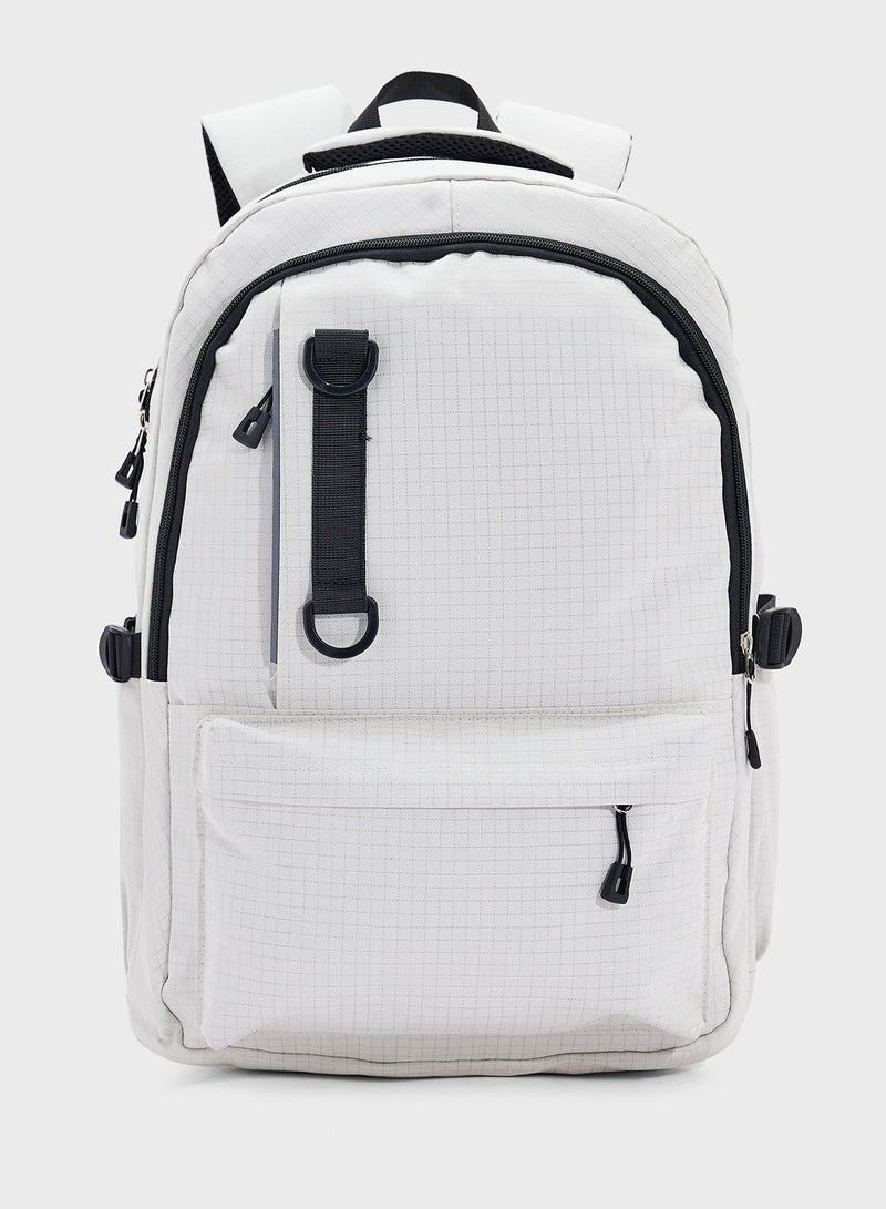 Seventy Five Check Print Casual Backpack  - Image 1