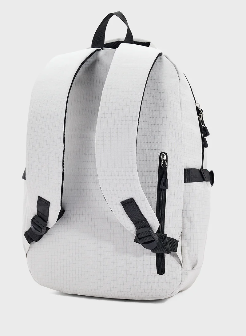 Seventy Five Check Print Casual Backpack